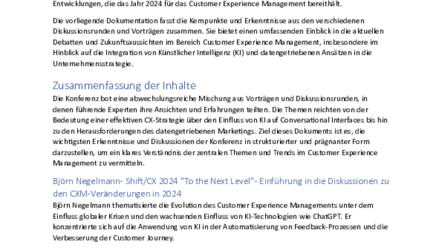 Shift/CX Trends 24 - Konferenzdokumentation