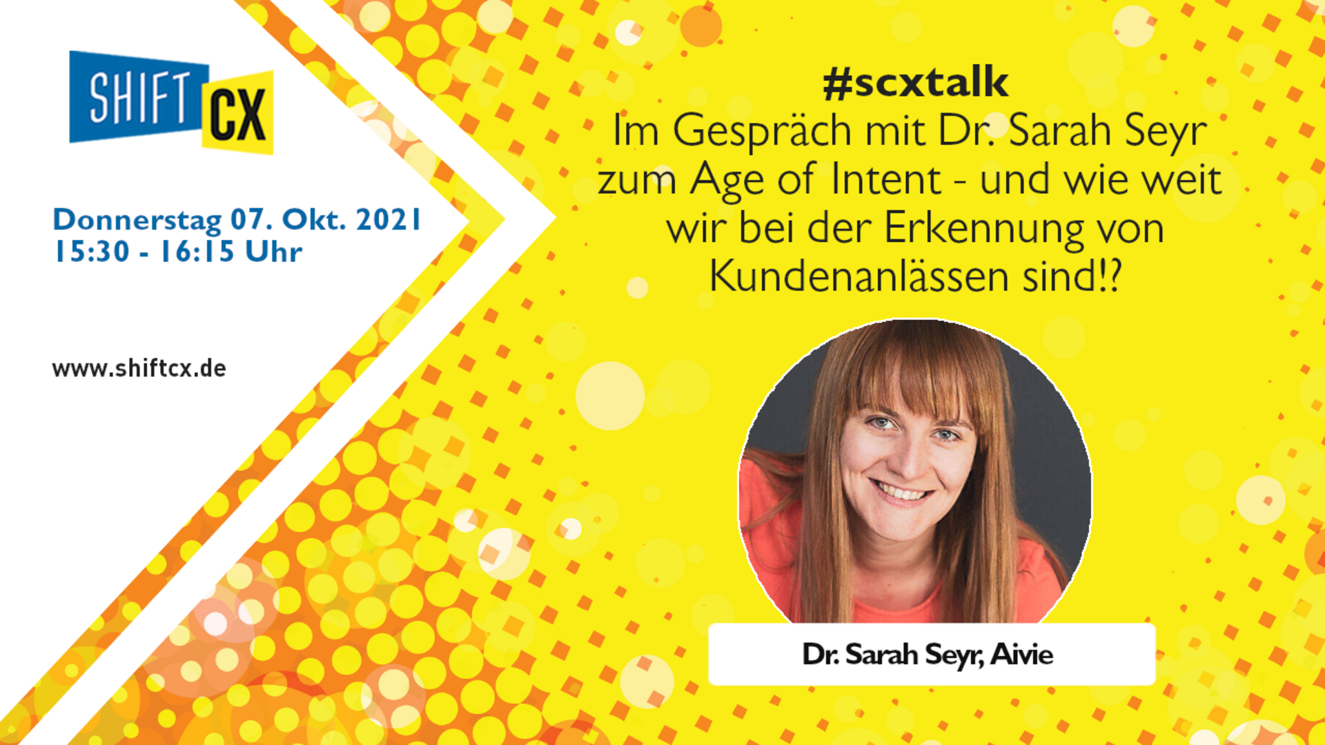 Im Gespräch mit Dr. Sarah Seyr zum Age of Intent - und wie weit wir bei der Erkennung von Kundenanlässen sind!?