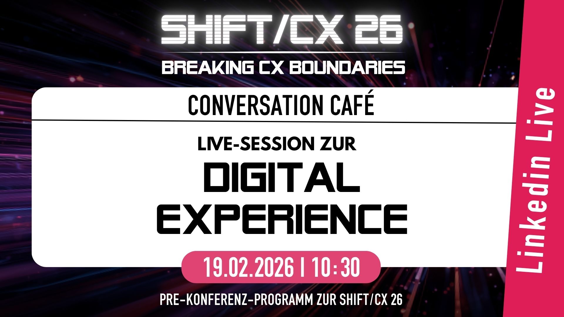 Conversation Café 26 "Empfehlungen zum Digital Experience Management"